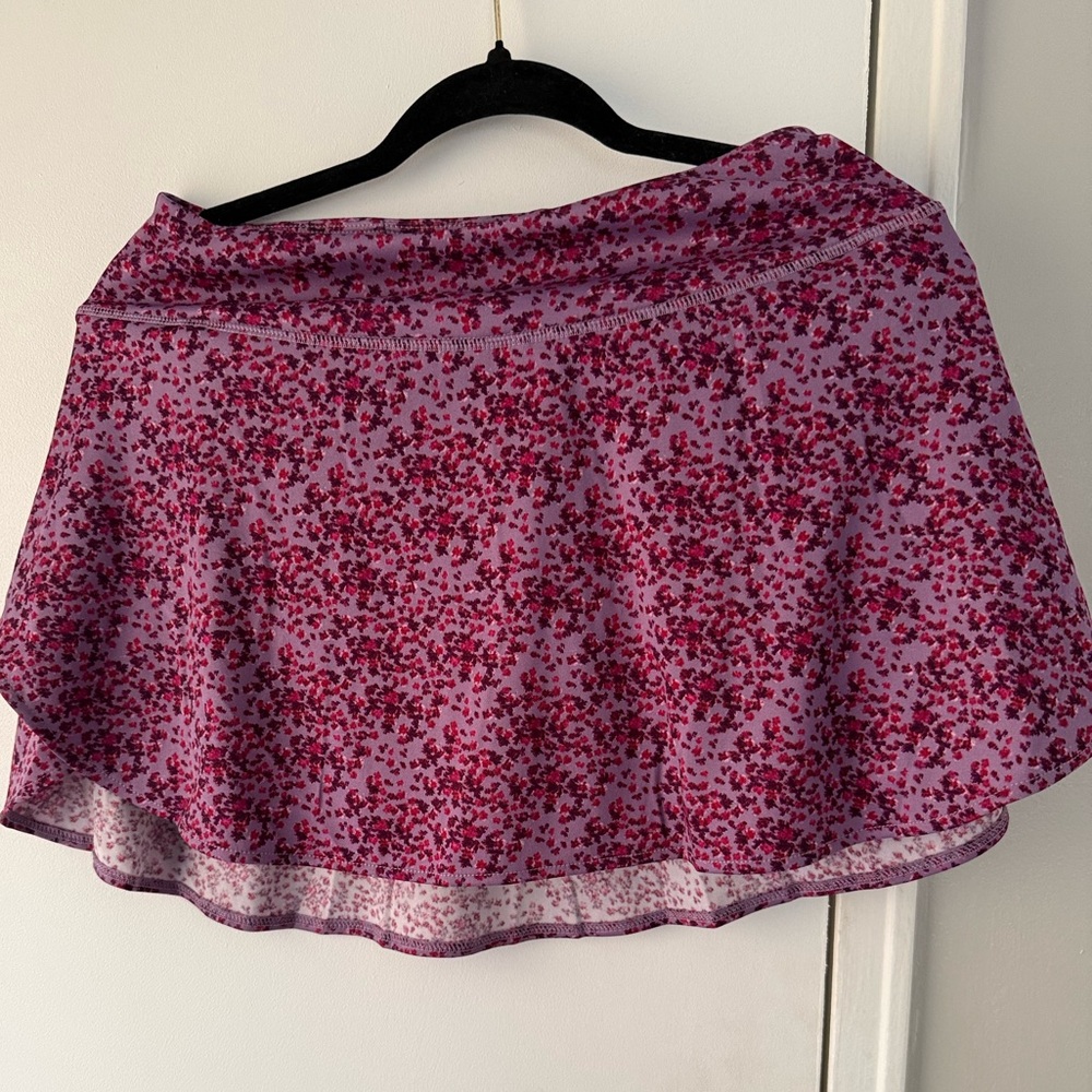 NICOLE MILLER SPORT NWOT Skort Floral Skirt Shorts Tennis Yoga Purple Large $48
